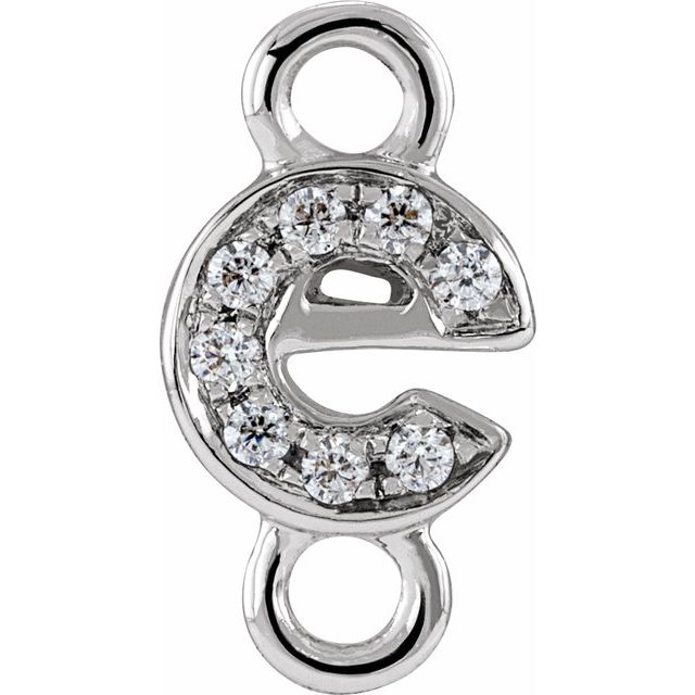 Petite Pavé® .02 CTW Natural Diamond Initial Link