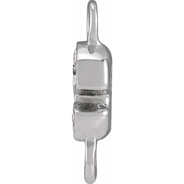 Petite Pavé® .02 CTW Natural Diamond Initial Link