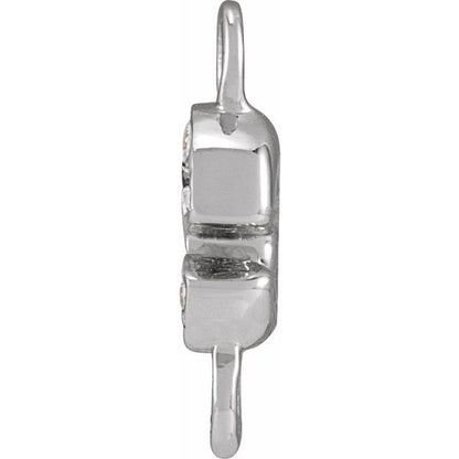 Petite Pavé® .02 CTW Natural Diamond Initial Link