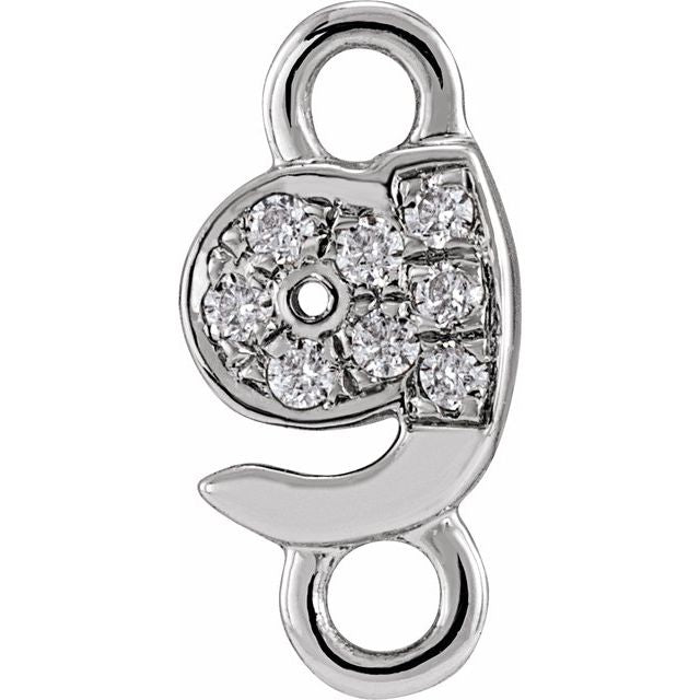 Petite Pavé® .02 CTW Natural Diamond Initial Link