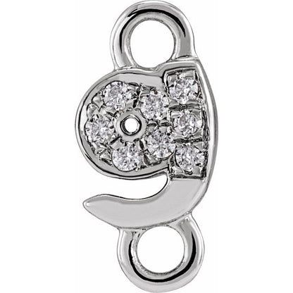 Petite Pavé® .02 CTW Natural Diamond Initial Link