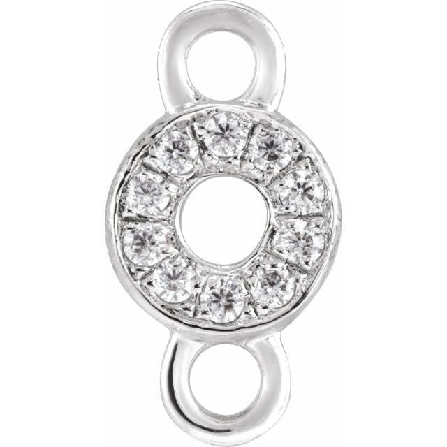 Petite Pavé® .025 CTW Natural Diamond Initial Link