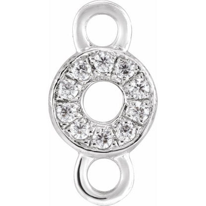 Petite Pavé® .025 CTW Natural Diamond Initial Link