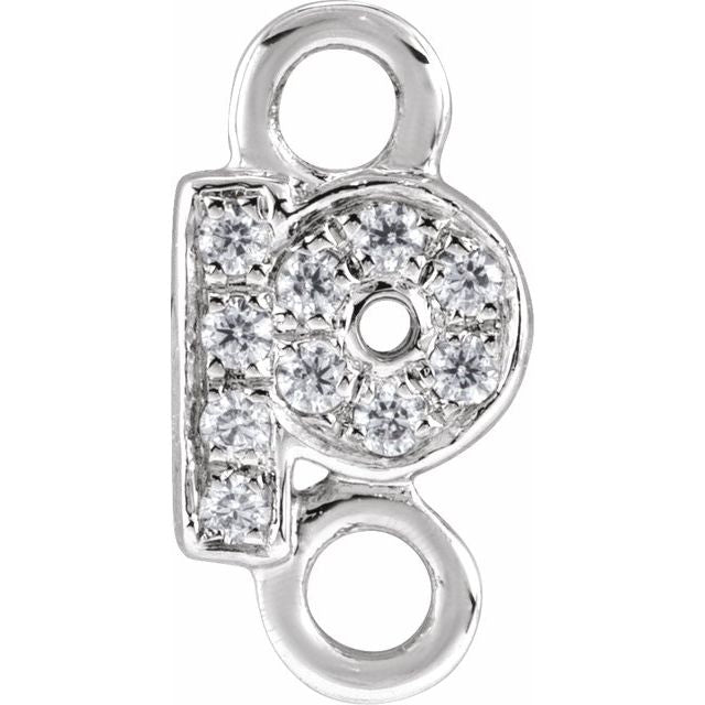Petite Pavé® .025 CTW Natural Diamond Initial Link