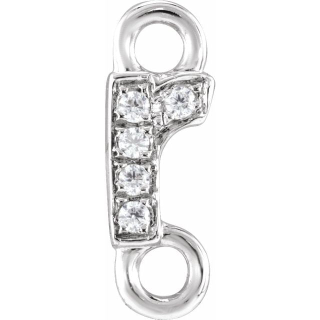 Petite Pavé® .015 CTW Natural Diamond Initial Link