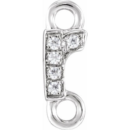 Petite Pavé® .015 CTW Natural Diamond Initial Link