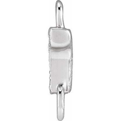 Petite Pavé® .015 CTW Natural Diamond Initial Link