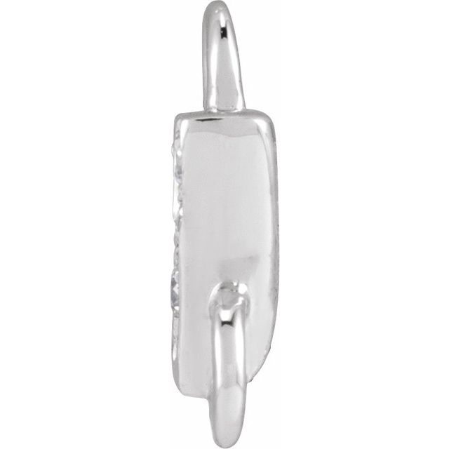 Petite Pavé® .015 CTW Natural Diamond Initial Link