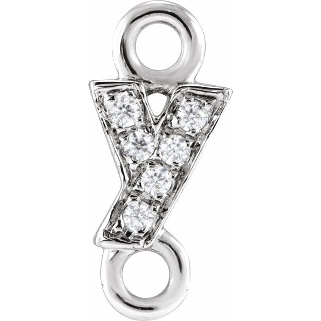 Petite Pavé® .015 CTW Natural Diamond Initial Link