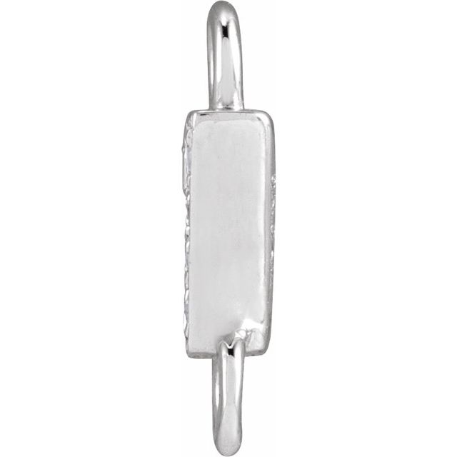 Petite Pavé® .015 CTW Natural Diamond Initial Link
