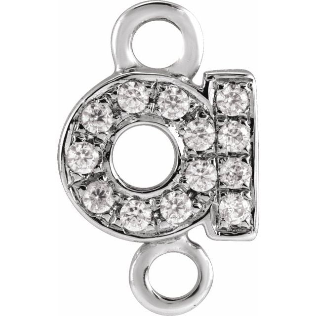 Petite Pavé® .03 CTW Natural Diamond Initial Link