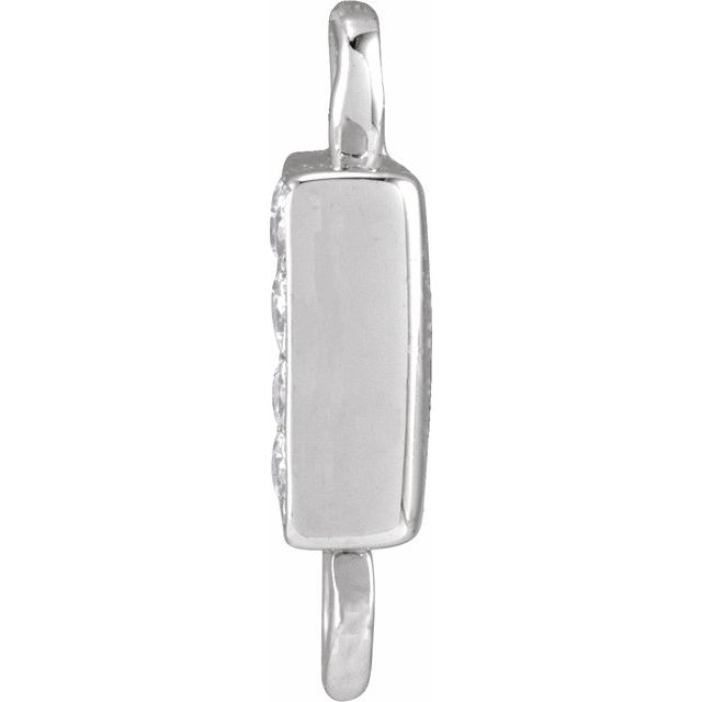 Petite Pavé® .03 CTW Natural Diamond Initial Link