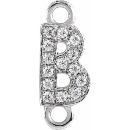Petite Pavé® .05 CT Natural Diamond Initial Link