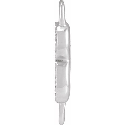 Petite Pavé® .05 CT Natural Diamond Initial Link