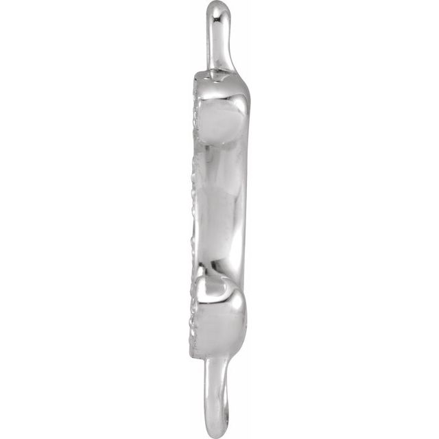 Petite Pavé® .04 CT Natural Diamond Initial Link