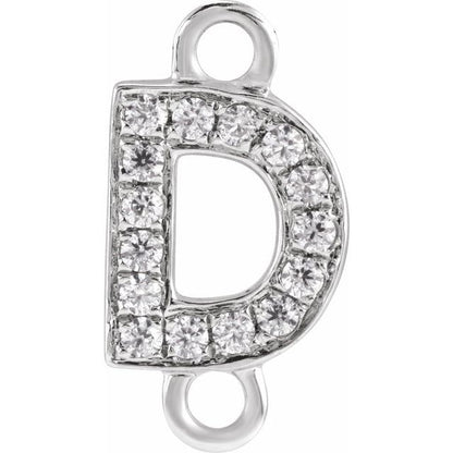 Petite Pavé® .05 CT Natural Diamond Initial Link