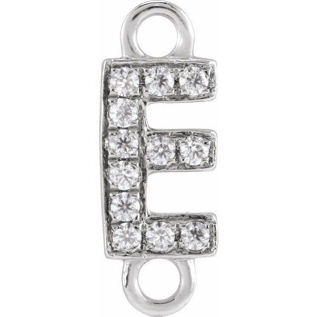 Petite Pavé® .04 CT Natural Diamond Initial Link