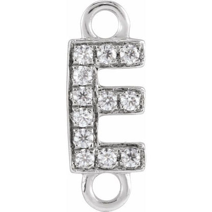 Petite Pavé® .04 CT Natural Diamond Initial Link