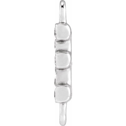 Petite Pavé® .04 CT Natural Diamond Initial Link
