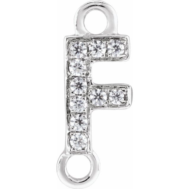 Petite Pavé® .04 CT Natural Diamond Initial Link