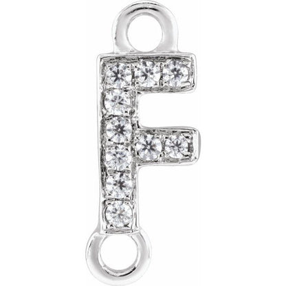 Petite Pavé® .04 CT Natural Diamond Initial Link