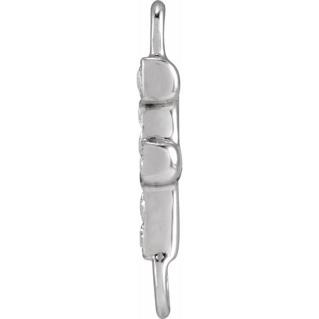 Petite Pavé® .04 CT Natural Diamond Initial Link