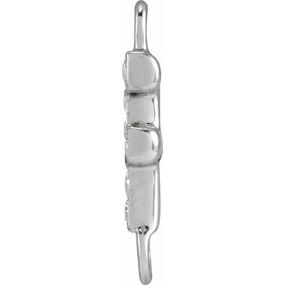 Petite Pavé® .04 CT Natural Diamond Initial Link