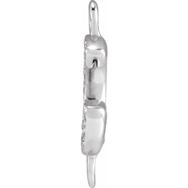 Petite Pavé® .05 CT Natural Diamond Initial Link
