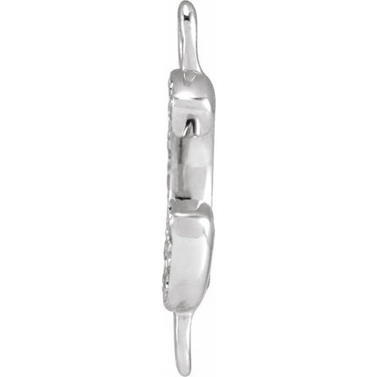 Petite Pavé® .05 CT Natural Diamond Initial Link