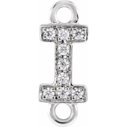 Petite Pavé® .03 CT Natural Diamond Initial Link