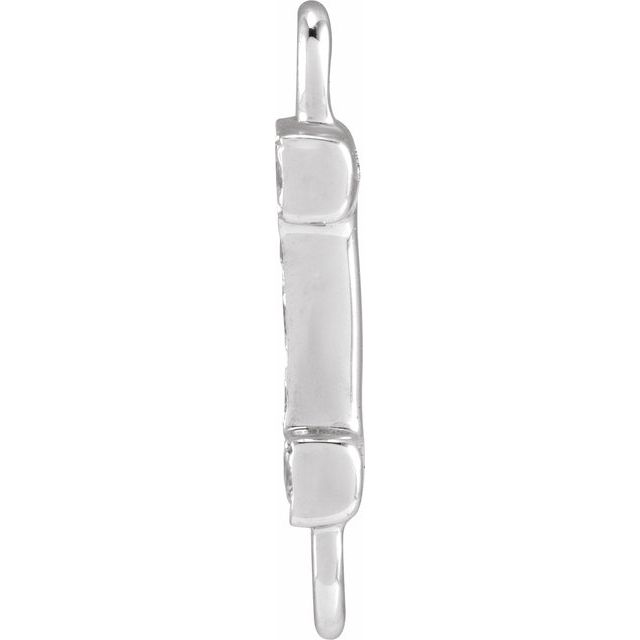Petite Pavé® .03 CT Natural Diamond Initial Link