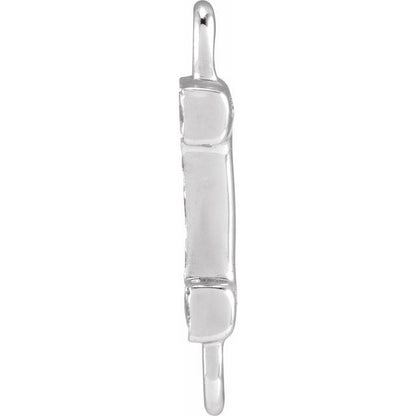 Petite Pavé® .03 CT Natural Diamond Initial Link