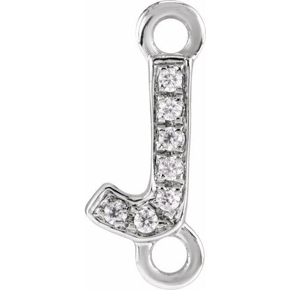 Petite Pavé® .025 CT Natural Diamond Initial Link