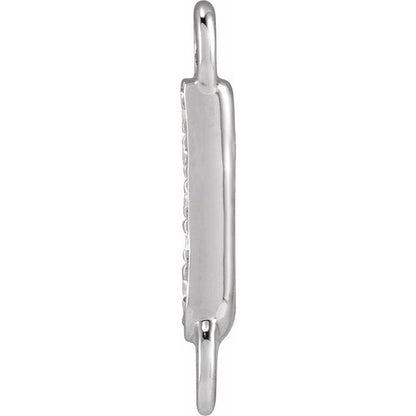 Petite Pavé® .025 CT Natural Diamond Initial Link