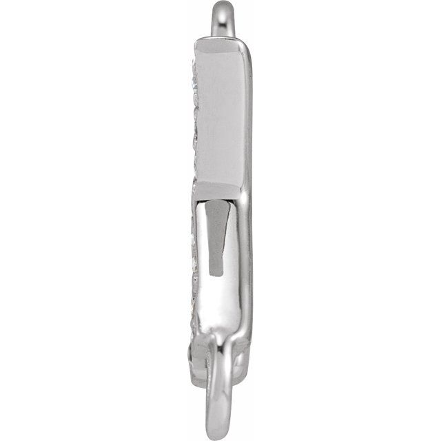 Petite Pavé® .04 CT Natural Diamond Initial Link
