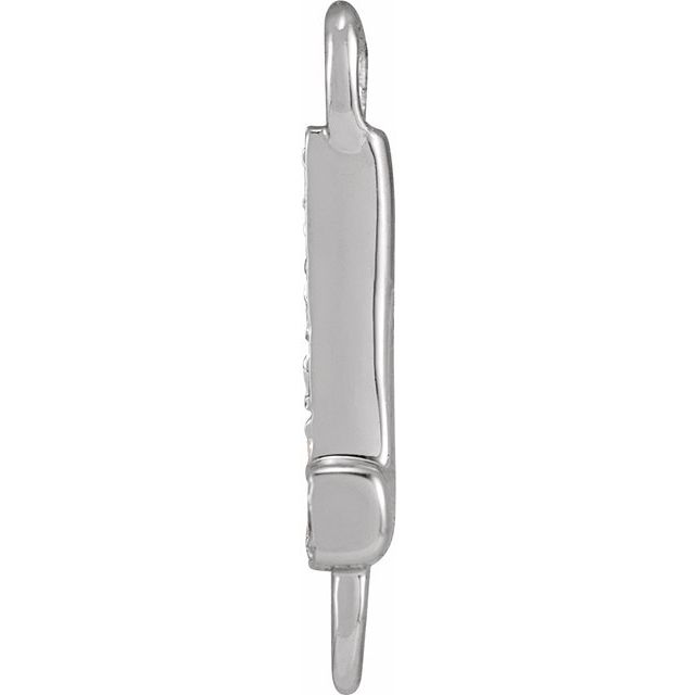Petite Pavé® .03 CT Natural Diamond Initial Link