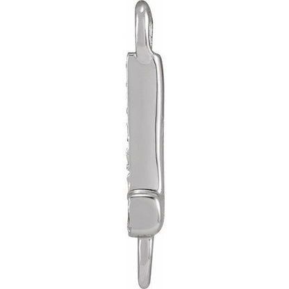 Petite Pavé® .03 CT Natural Diamond Initial Link