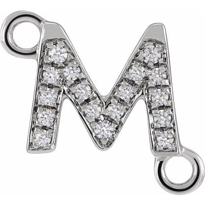 Petite Pavé® .06 CTW Natural Diamond Initial Link