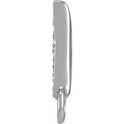Petite Pavé® .06 CTW Natural Diamond Initial Link