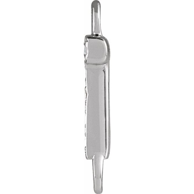 Petite Pavé® .03 CT Natural Diamond Initial Link