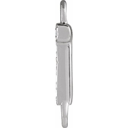 Petite Pavé® .03 CT Natural Diamond Initial Link