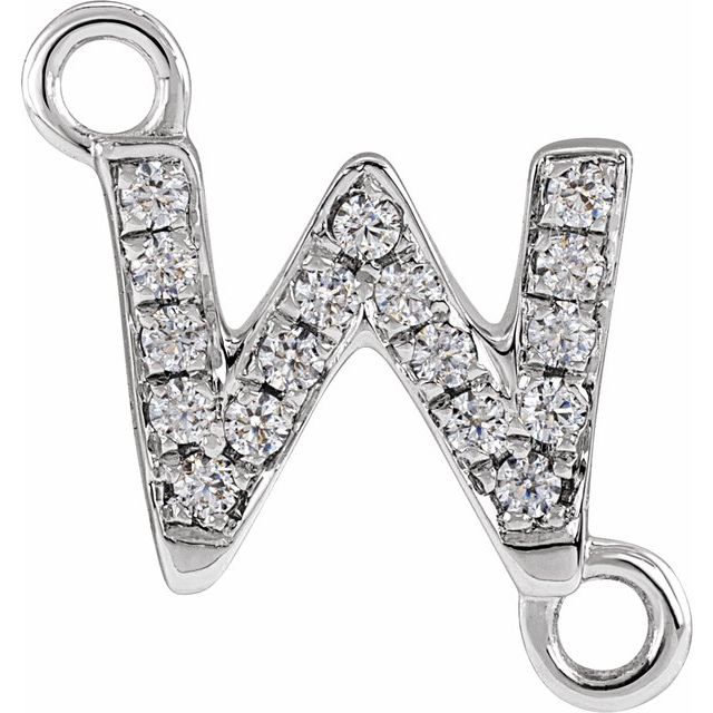 Petite Pavé® .06 CTW Natural Diamond Initial Link