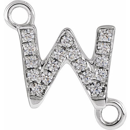 Petite Pavé® .06 CTW Natural Diamond Initial Link