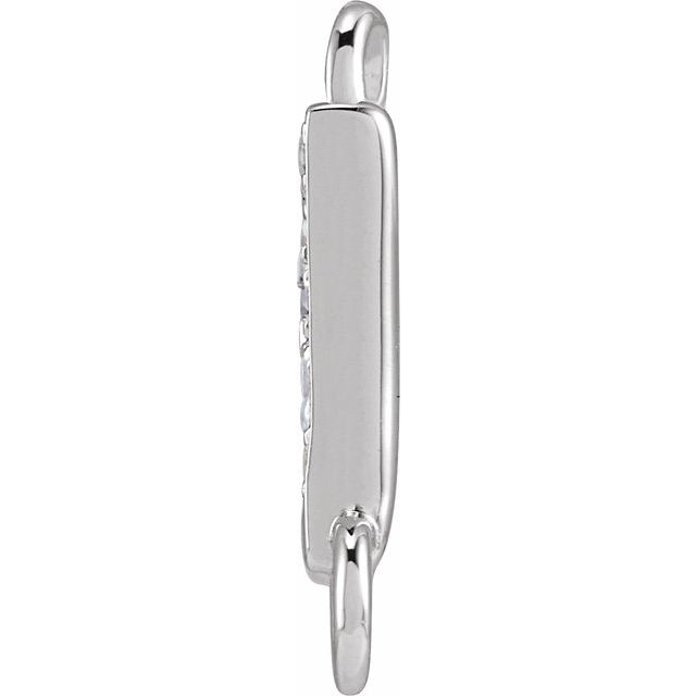 Petite Pavé® .06 CTW Natural Diamond Initial Link