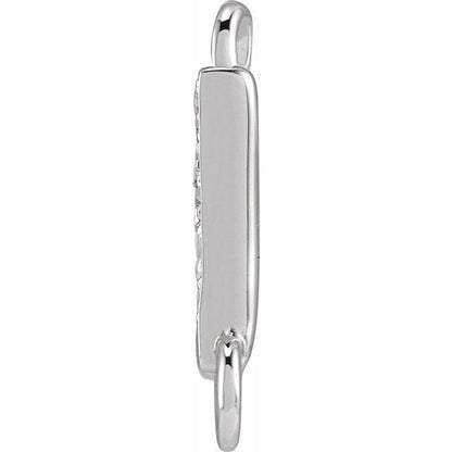 Petite Pavé® .06 CTW Natural Diamond Initial Link