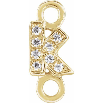 Petite Pavé® .02 CTW Natural Diamond Initial Link