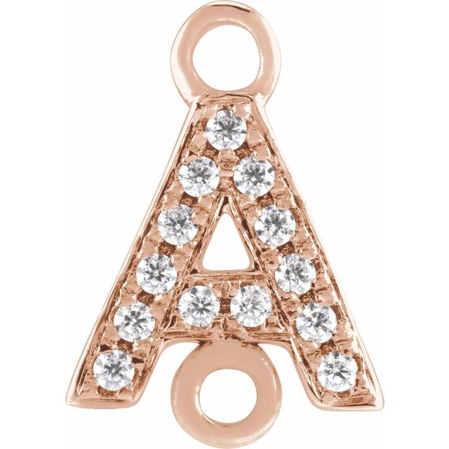 Petite Pavé® .05 CT Natural Diamond Initial Link