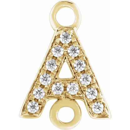 Petite Pavé® .05 CT Natural Diamond Initial Link