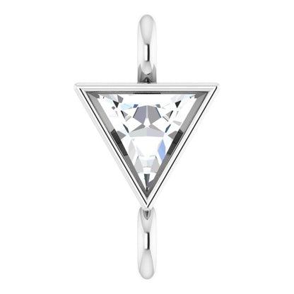.04 CT Natural Diamond Bezel-Set Link, 3.75 mm x 6.75 mm