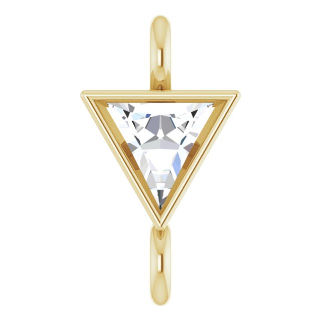 .04 CT Natural Diamond Bezel-Set Link, 3.75 mm x 6.75 mm